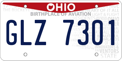 OH license plate GLZ7301