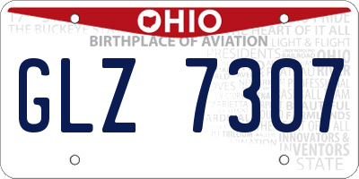 OH license plate GLZ7307