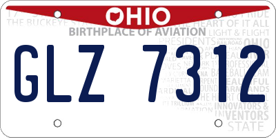 OH license plate GLZ7312
