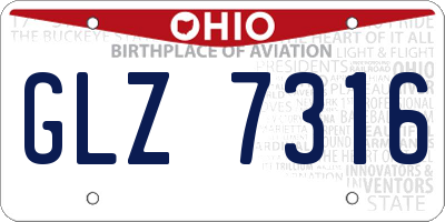OH license plate GLZ7316