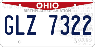 OH license plate GLZ7322