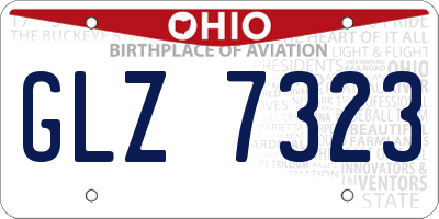 OH license plate GLZ7323