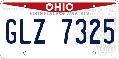 OH license plate GLZ7325