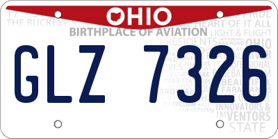 OH license plate GLZ7326