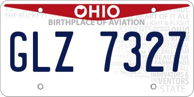 OH license plate GLZ7327