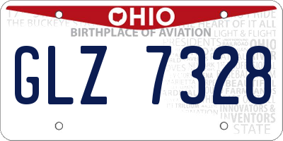 OH license plate GLZ7328
