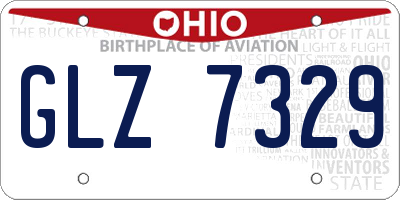 OH license plate GLZ7329