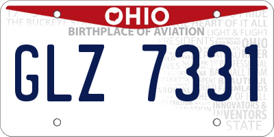 OH license plate GLZ7331