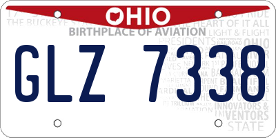 OH license plate GLZ7338