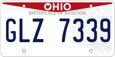 OH license plate GLZ7339