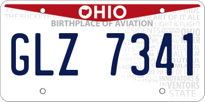 OH license plate GLZ7341