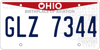 OH license plate GLZ7344