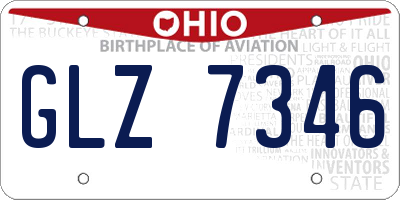 OH license plate GLZ7346
