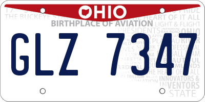OH license plate GLZ7347