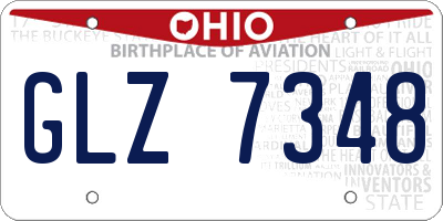 OH license plate GLZ7348