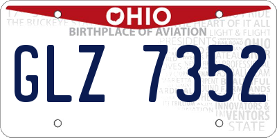 OH license plate GLZ7352