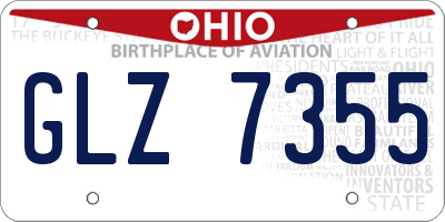 OH license plate GLZ7355