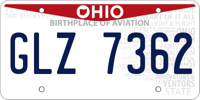 OH license plate GLZ7362