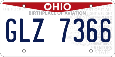 OH license plate GLZ7366