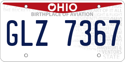 OH license plate GLZ7367