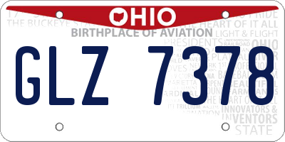 OH license plate GLZ7378