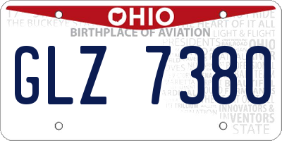 OH license plate GLZ7380