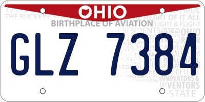 OH license plate GLZ7384