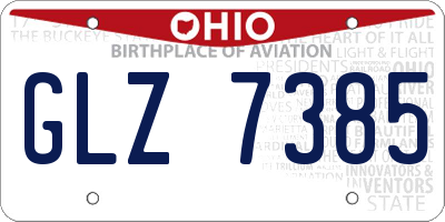 OH license plate GLZ7385