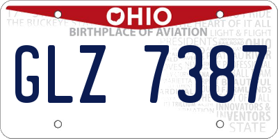 OH license plate GLZ7387