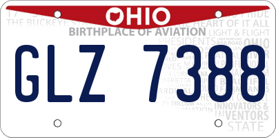 OH license plate GLZ7388