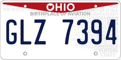 OH license plate GLZ7394