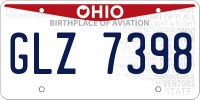 OH license plate GLZ7398