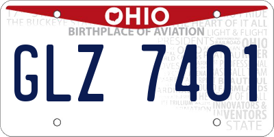 OH license plate GLZ7401