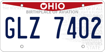 OH license plate GLZ7402