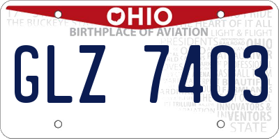 OH license plate GLZ7403