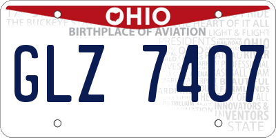 OH license plate GLZ7407