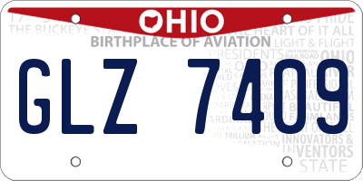 OH license plate GLZ7409