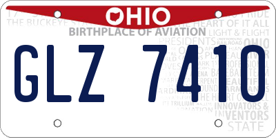 OH license plate GLZ7410