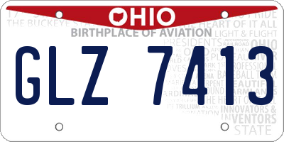 OH license plate GLZ7413