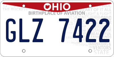 OH license plate GLZ7422