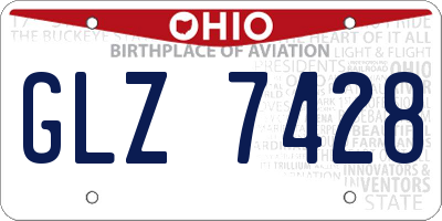 OH license plate GLZ7428