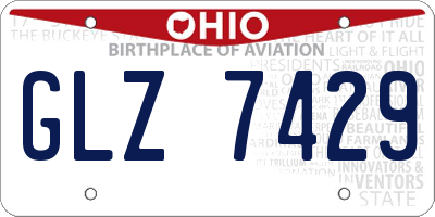 OH license plate GLZ7429