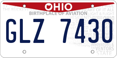 OH license plate GLZ7430