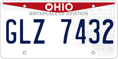 OH license plate GLZ7432