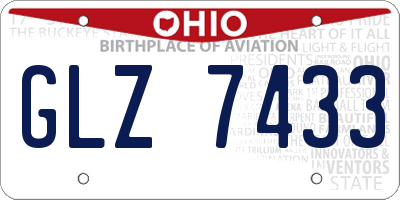 OH license plate GLZ7433