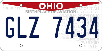 OH license plate GLZ7434