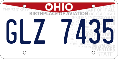OH license plate GLZ7435