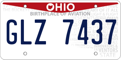 OH license plate GLZ7437