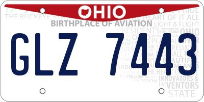 OH license plate GLZ7443