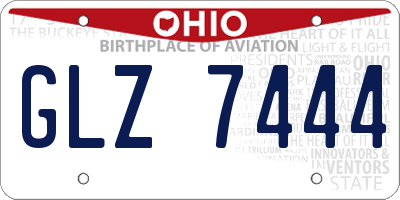 OH license plate GLZ7444